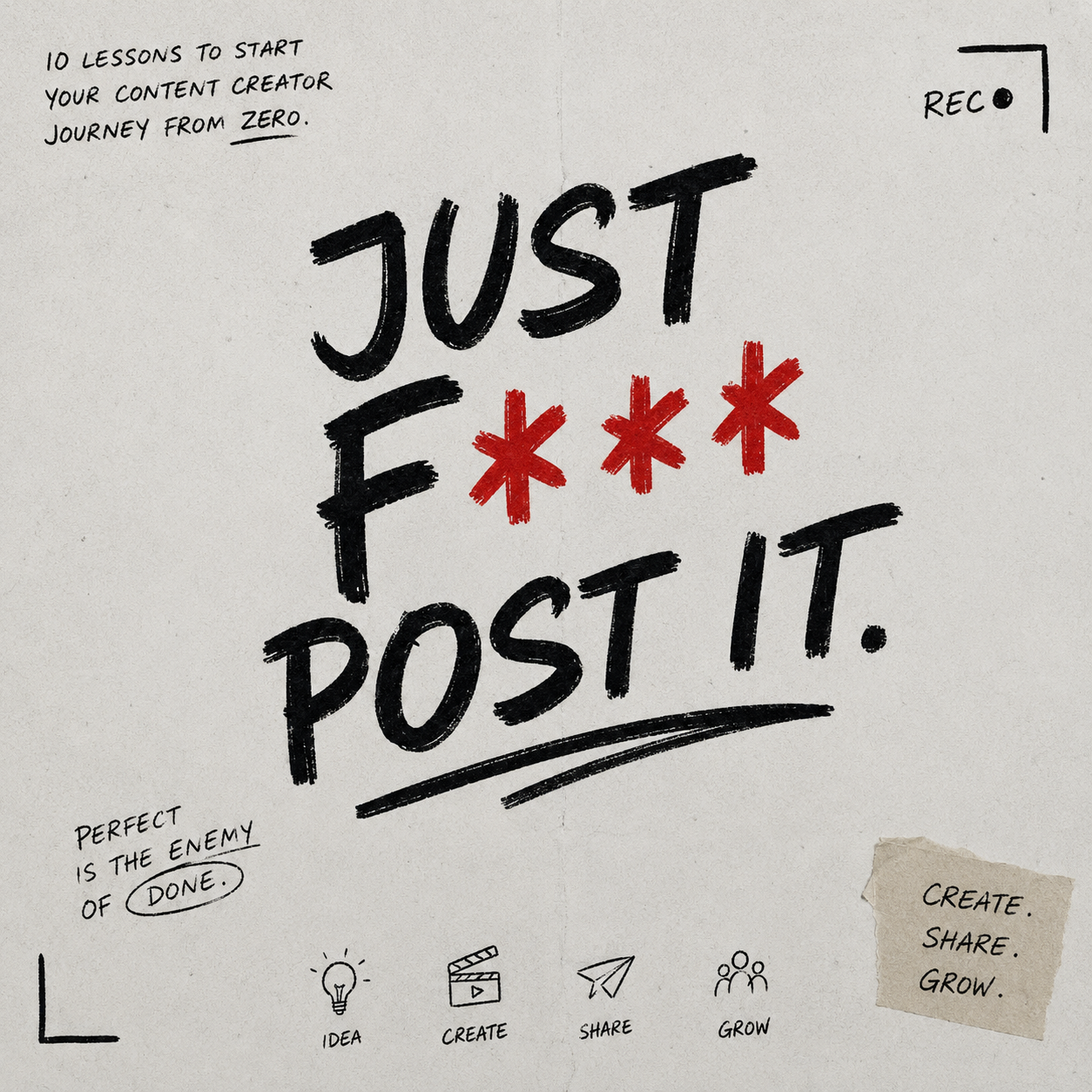 10 LESSONS TO START YOUR CONTENT CREATOR JOURNEY FROM ZERO.